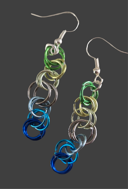 *MLM Flag Chain Earrings