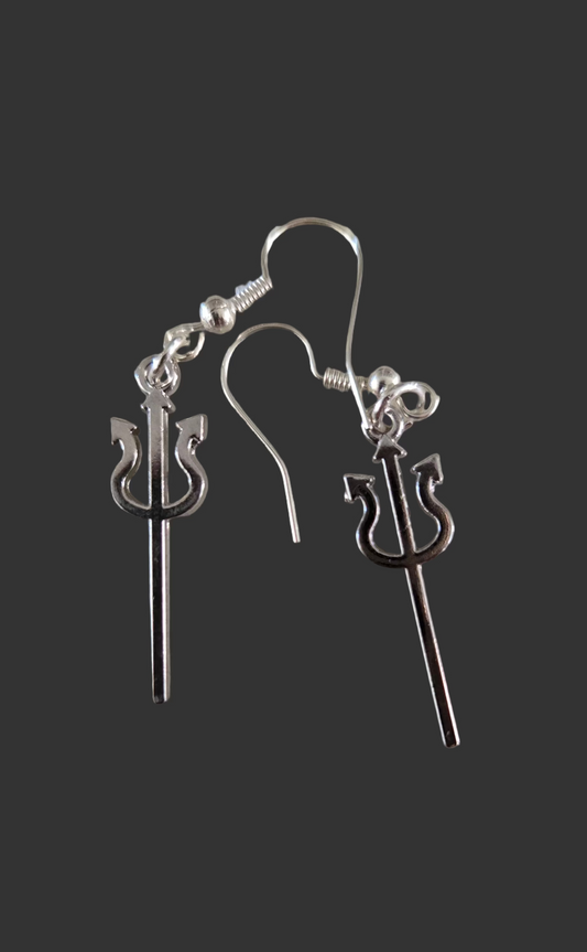 Earrings - Small Trident