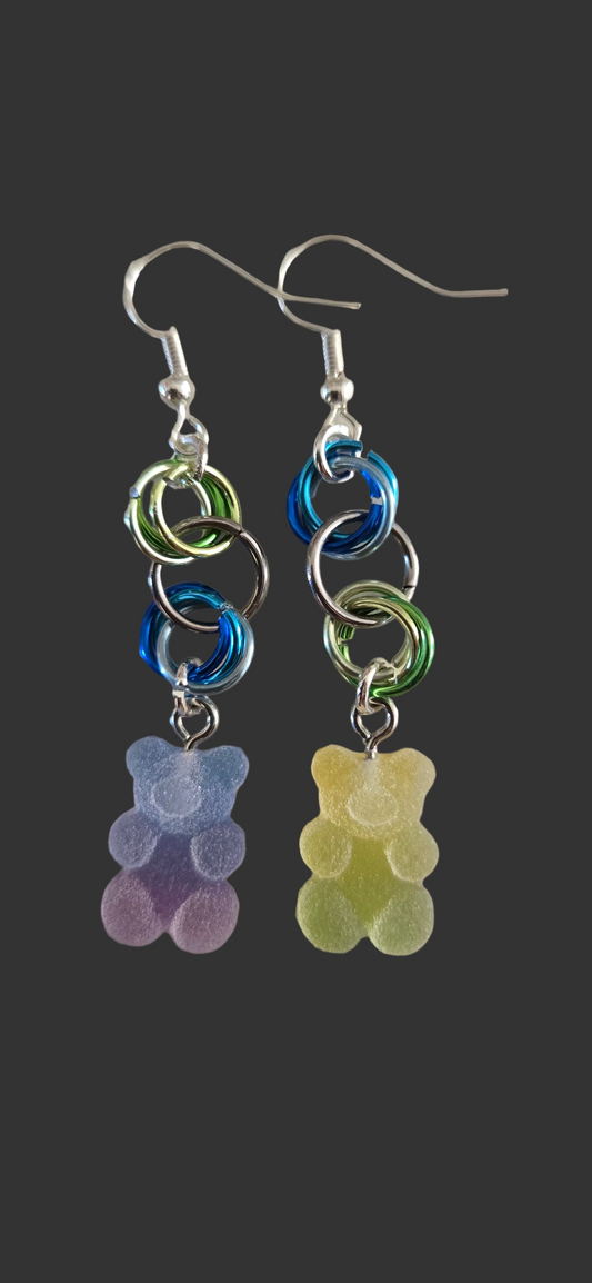 *MLM Flag Chain Gummy Earrings