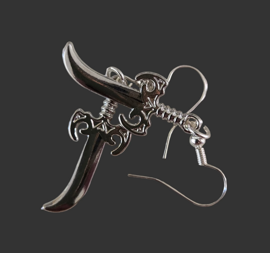Earrings - Curved Dagger